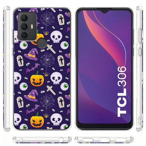 Чехол BoxFace TCL 306 Halloween Purple Mood