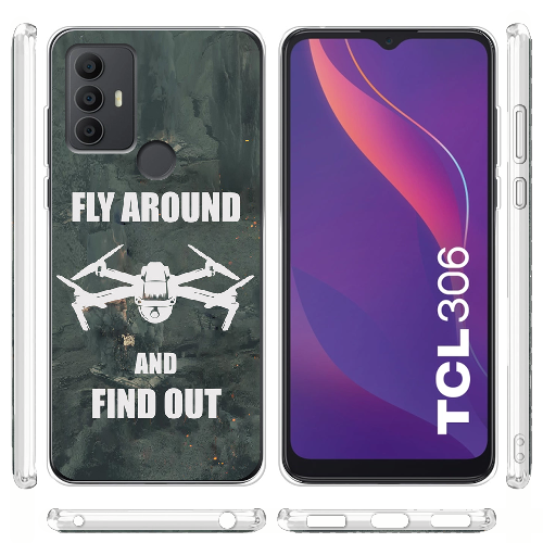 Чехол BoxFace TCL 306 Дрон Fly Around