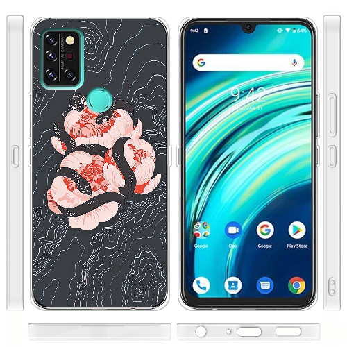 Чехол BoxFace Umidigi A9 Pro Snake Rose