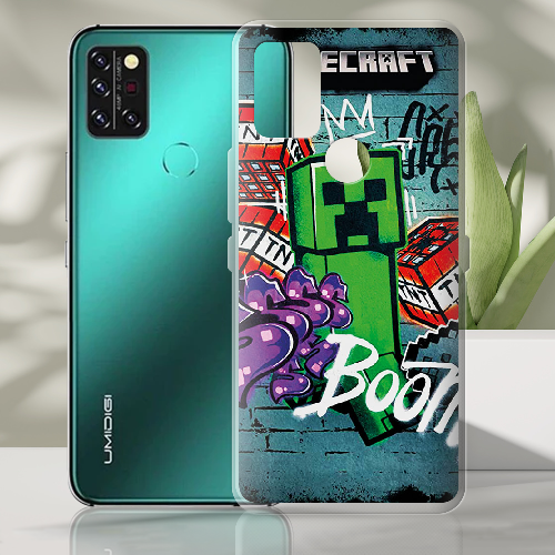 Чехол BoxFace Umidigi A9 Pro Minecraft Graffiti