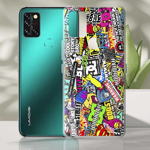 Чехол BoxFace Umidigi A9 Pro Multicolored Inscriptions