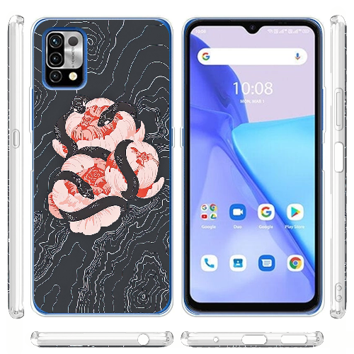 Чехол BoxFace Umidigi Power 5 Snake Rose