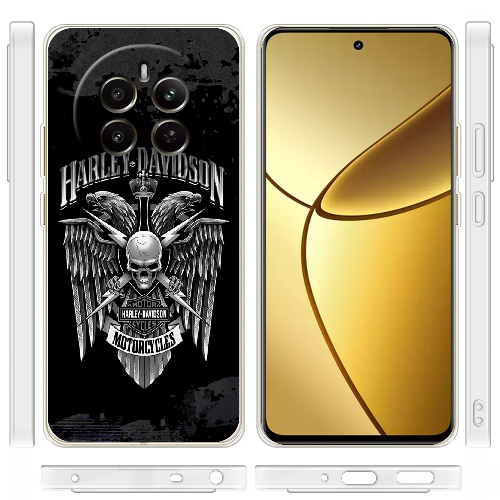 Чехол BoxFace Realme 12 Plus 5G Harley Davidson skull and eagles