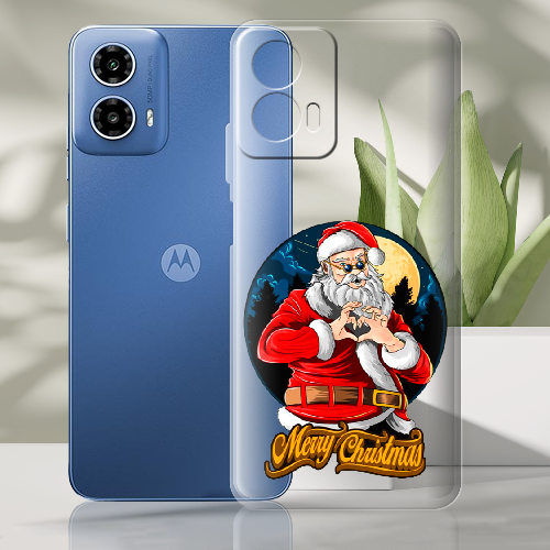 Чехол BoxFace Motorola G34 Cool Santa and heart