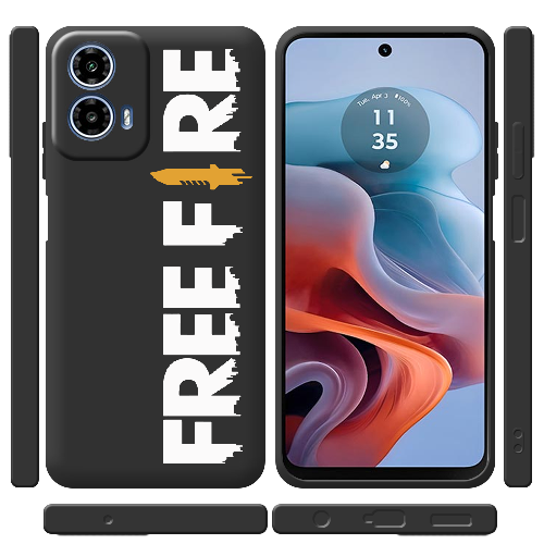 Чехол BoxFace Motorola G34 Белый Free Fire