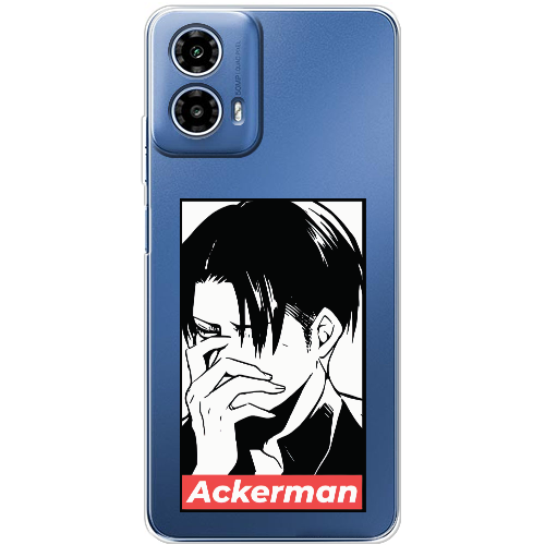 Чехол BoxFace Motorola G34 Attack On Titan - Ackerman