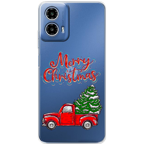 Чехол BoxFace Motorola G34 Holiday Car Merry Christmas