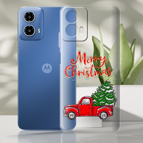 Чехол BoxFace Motorola G34 Holiday Car Merry Christmas