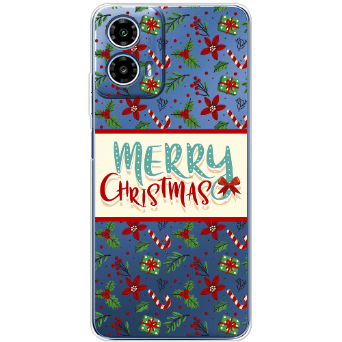 Чехол BoxFace Motorola G34 Vintage Christmas Congratulation