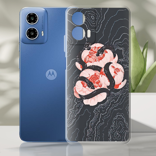 Чехол BoxFace Motorola G34 Snake Rose