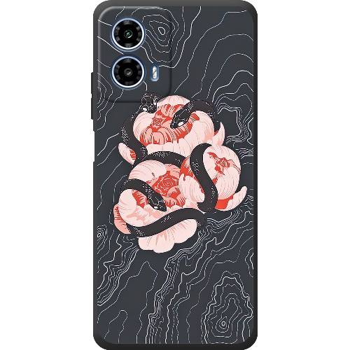 Чехол BoxFace Motorola G34 Snake Rose