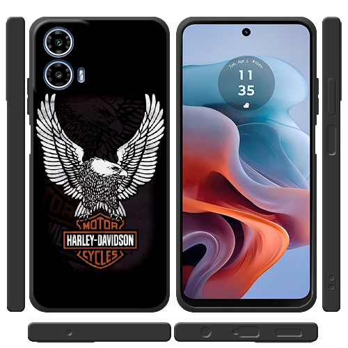 Чехол BoxFace Motorola G34 Harley Davidson and eagle