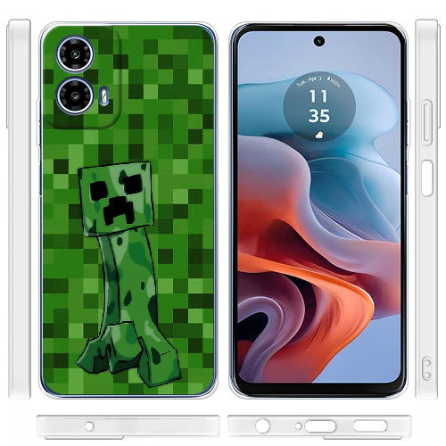 Чехол BoxFace Motorola G34 Minecraft Creeper