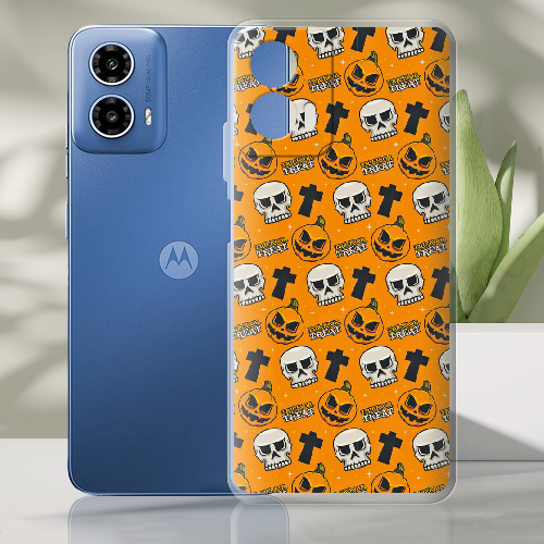 Чехол BoxFace Motorola G34 Хэллоуин Кошелек или жизнь