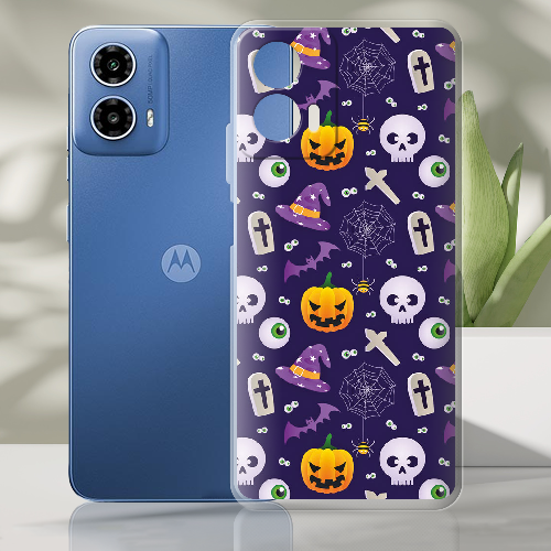 Чехол BoxFace Motorola G34 Halloween Purple Mood