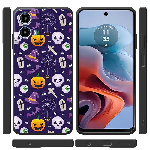 Чехол BoxFace Motorola G34 Halloween Purple Mood