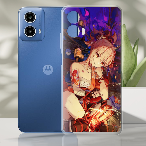 Чехол BoxFace Motorola G34 Genshin Ёимия с огоньком