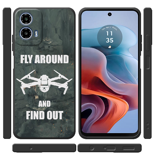 Чехол BoxFace Motorola G34 Дрон Fly Around