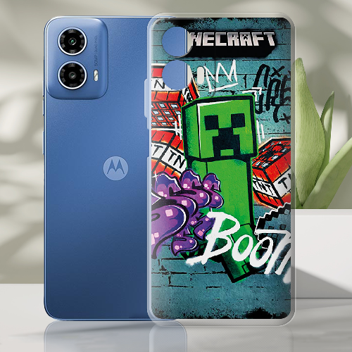 Чехол BoxFace Motorola G34 Minecraft Graffiti