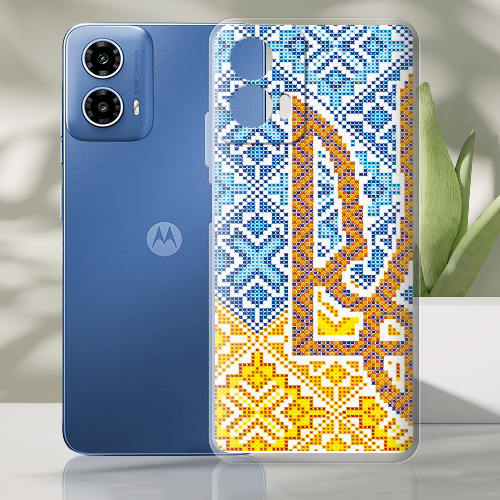 Чехол BoxFace Motorola G34 Тризуб Вишивка