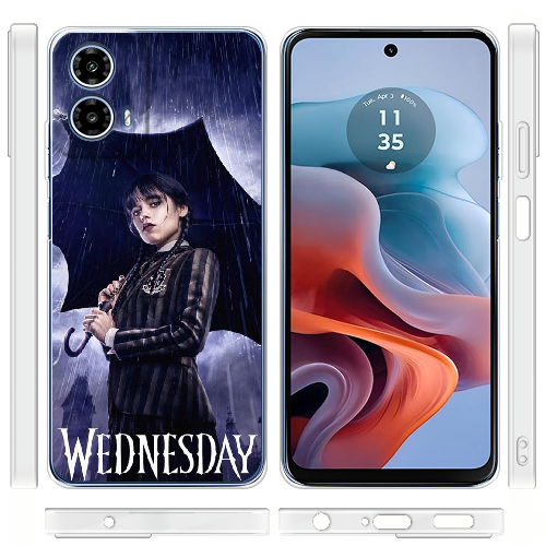 Чехол BoxFace Motorola G34 Wednesday Addams