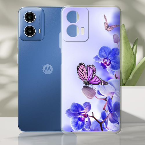 Чехол BoxFace Motorola G34 Orchids and Butterflies