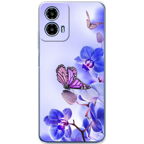 Чехол BoxFace Motorola G34 Orchids and Butterflies