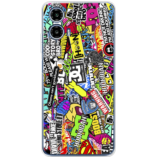 Чехол BoxFace Motorola G34 Multicolored Inscriptions