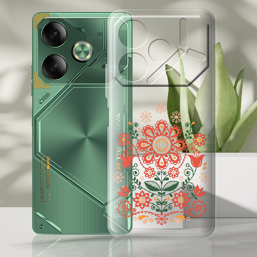 Чехол BoxFace Tecno POVA 6 Ukrainian Ornament