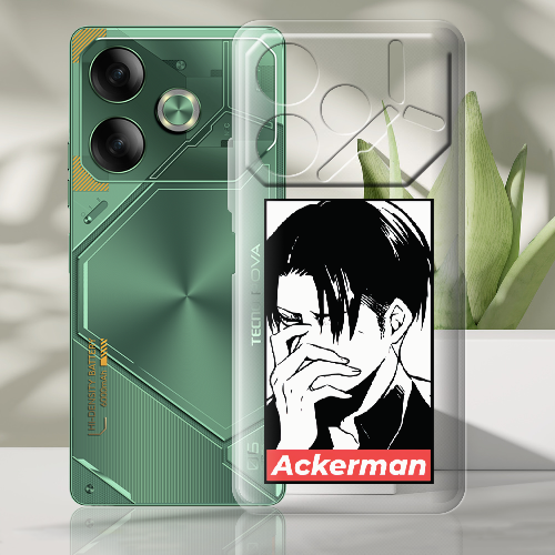 Чехол BoxFace Tecno POVA 6 Attack On Titan - Ackerman