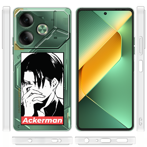 Чехол BoxFace Tecno POVA 6 Attack On Titan - Ackerman