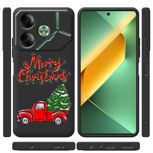 Чехол BoxFace Tecno POVA 6 Holiday Car Merry Christmas