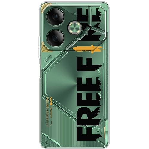 Чехол BoxFace Tecno POVA 6 Черный Free Fire