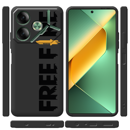 Чехол BoxFace Tecno POVA 6 Черный Free Fire