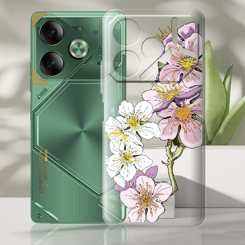 Чехол BoxFace Tecno POVA 6 Cherry Blossom