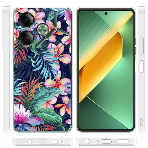 Чехол BoxFace Tecno POVA 6 flowers in the tropics