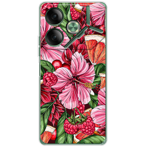 Чехол BoxFace Tecno POVA 6 Tropical Flowers