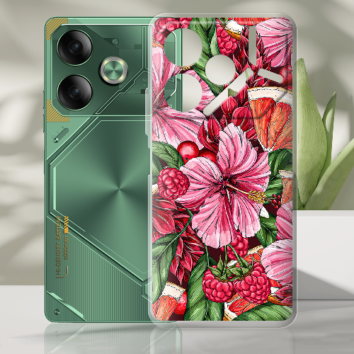 Чехол BoxFace Tecno POVA 6 Tropical Flowers