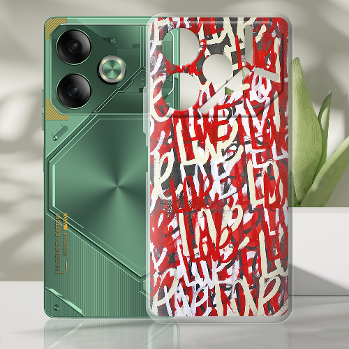 Чехол BoxFace Tecno POVA 6 Love Graffiti