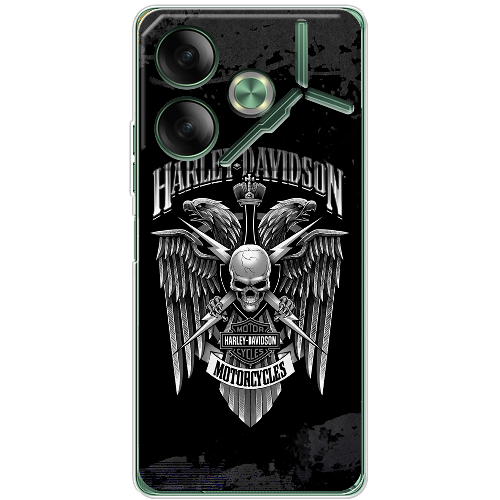 Чехол BoxFace Tecno POVA 6 Harley Davidson skull and eagles