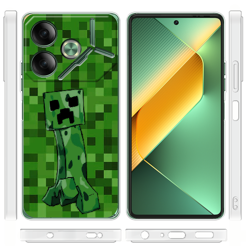 Чехол BoxFace Tecno POVA 6 Minecraft Creeper