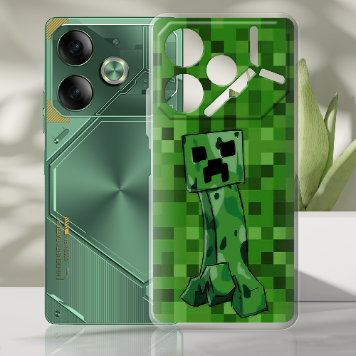 Чехол BoxFace Tecno POVA 6 Minecraft Creeper