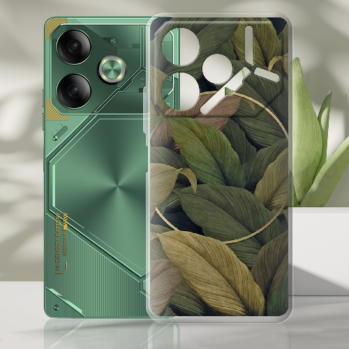 Чехол BoxFace Tecno POVA 6 Green Leaf