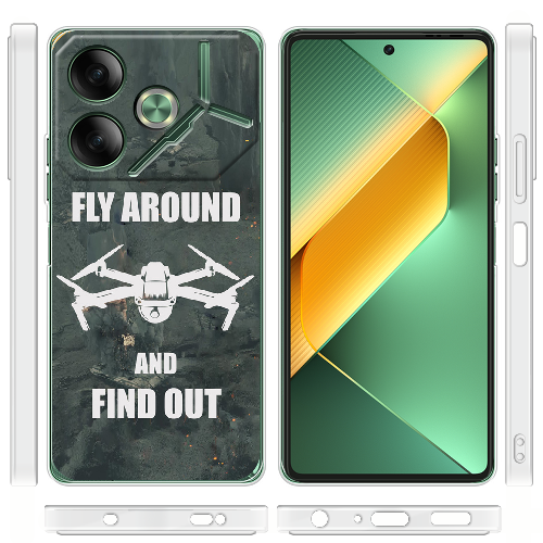 Чехол BoxFace Tecno POVA 6 Дрон Fly Around