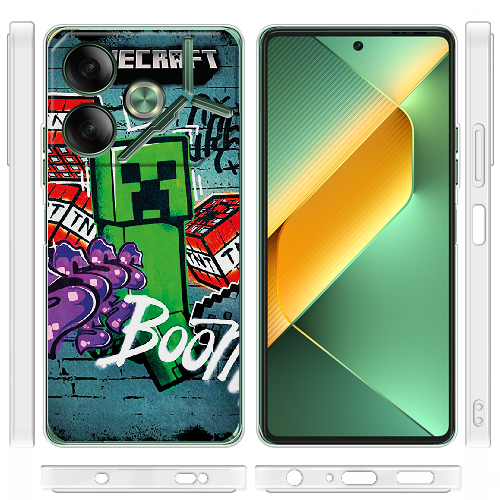 Чехол BoxFace Tecno POVA 6 Minecraft Graffiti