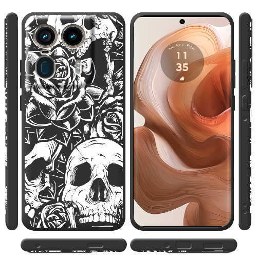 Чехол BoxFace Motorola Edge 50 Ultra Skull and Roses