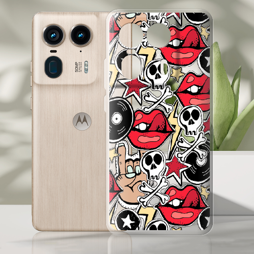 Чехол BoxFace Motorola Edge 50 Ultra Rock Graffiti