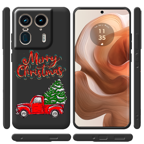 Чехол BoxFace Motorola Edge 50 Ultra Holiday Car Merry Christmas