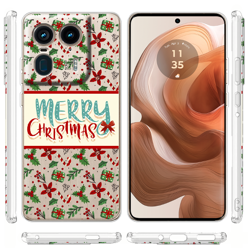 Чехол BoxFace Motorola Edge 50 Ultra Vintage Christmas Congratulation