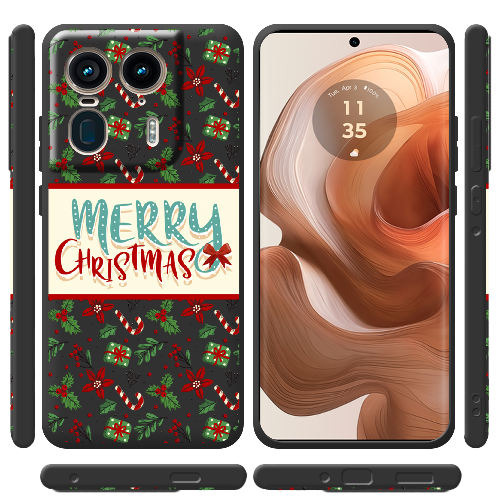 Чехол BoxFace Motorola Edge 50 Ultra Vintage Christmas Congratulation